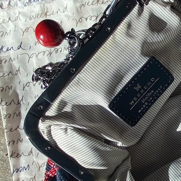 Weekend Max Mara Red and Blue Striped Bag - Picture 2 of 8